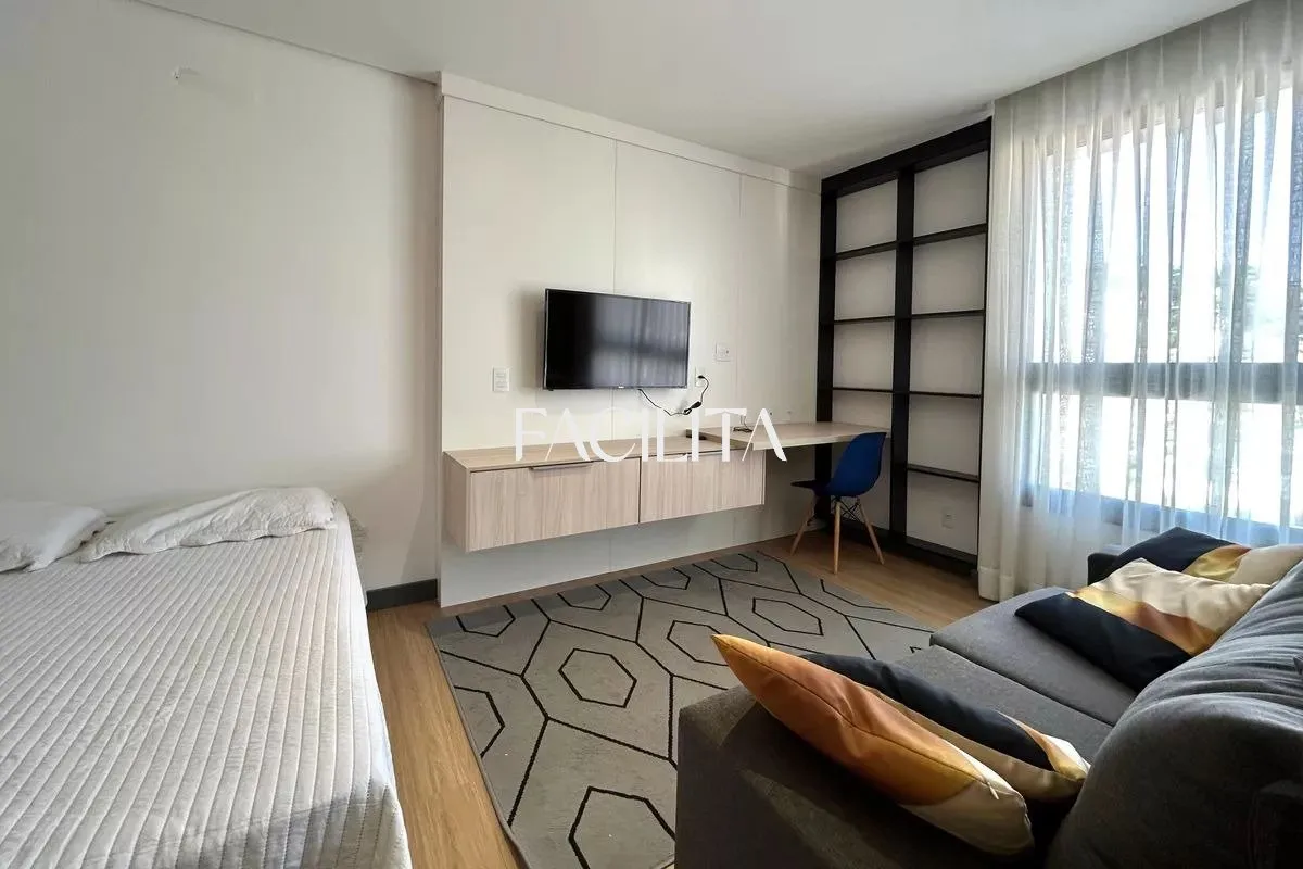 Furnished studio 50 m² with balcony and open-plan kitchen — photo 12