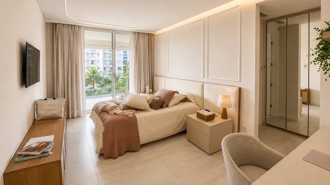 Furnished apartment with 3 bedrooms and a glass balcony — photo 10