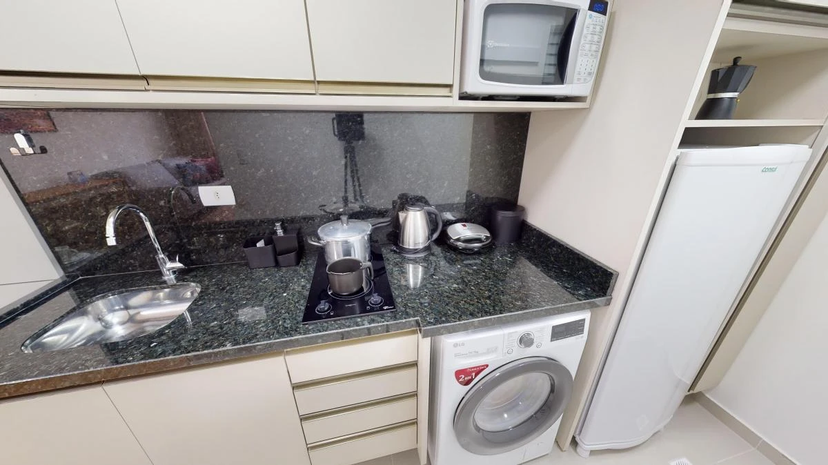 One-bedroom apartment with a washing machine in Curitiba — photo 2