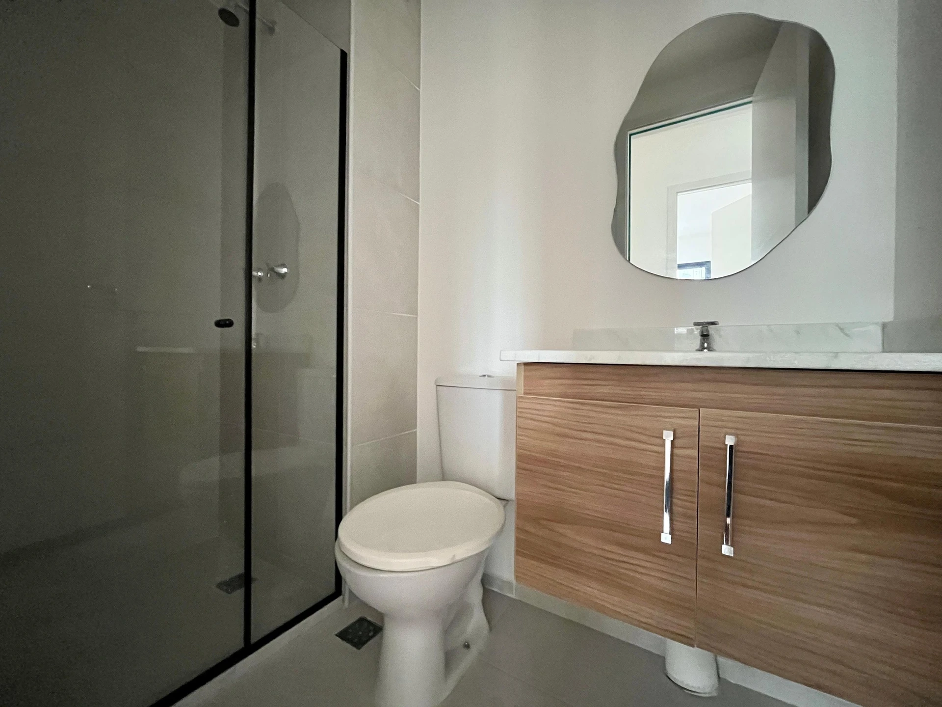 Wood or laminate floors in a 2-bedroom apartment, 45 m² — photo 19