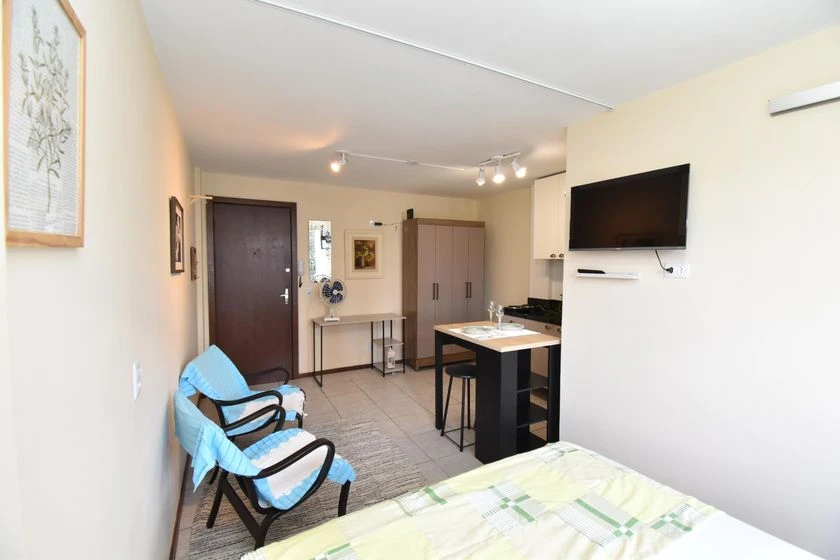 Furnished studio with 1 bedroom and compact cooktop — photo 4