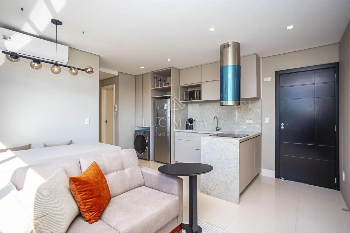 Furnished 1-bedroom apartment with open-plan kitchen
