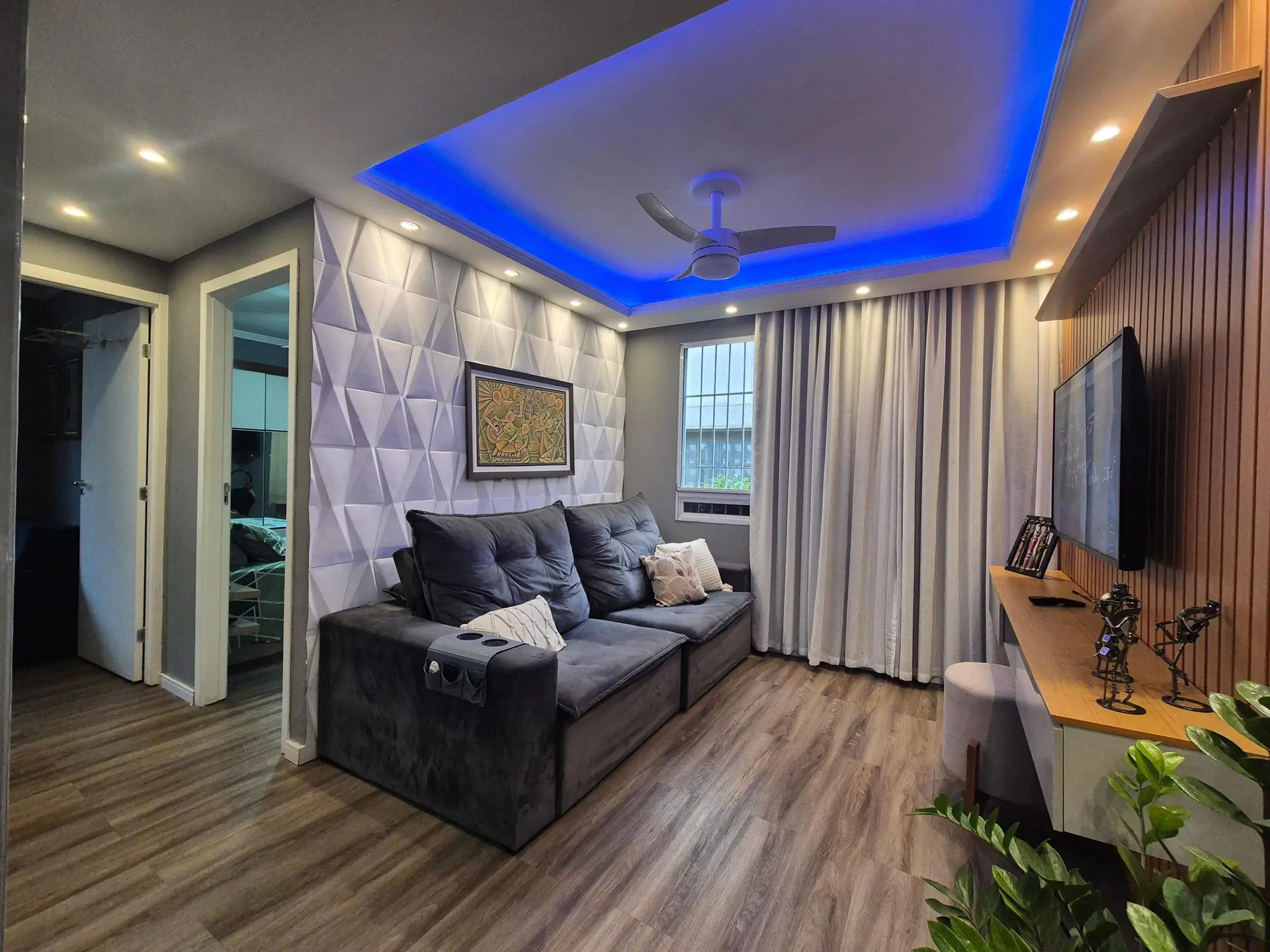 44 m² apartment with a washing machine and a home office