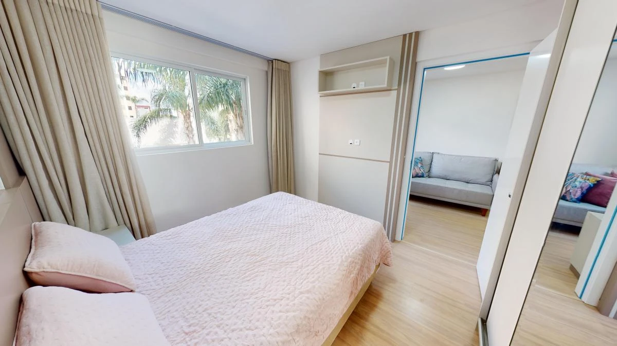 One-bedroom apartment with a washing machine in Curitiba — photo 11