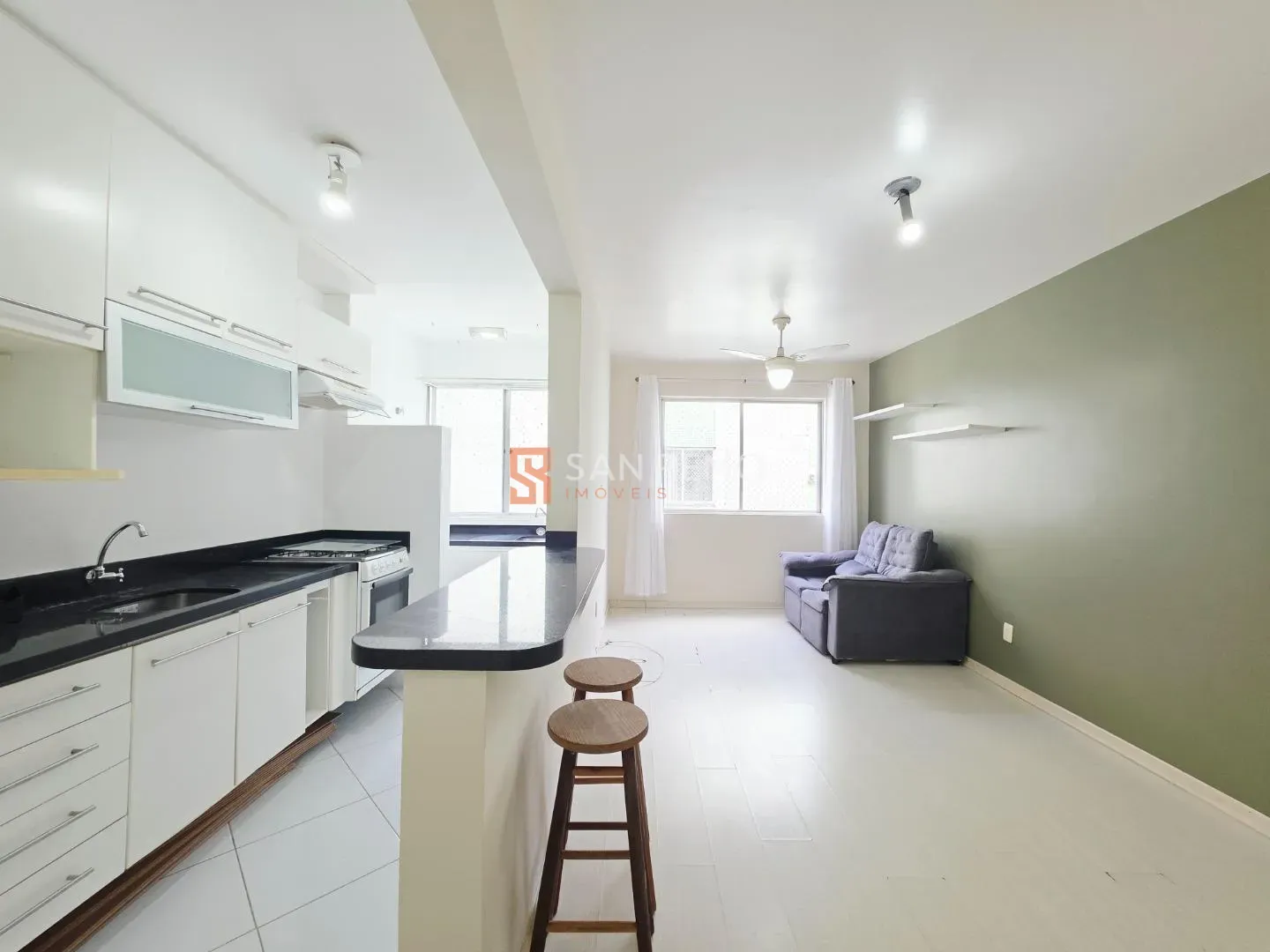 1-bedroom apartment on the 3rd floor with open-plan kitchen