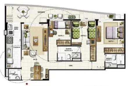 Apartment with 3 bedrooms, balcony and 2 parking spots — photo 53