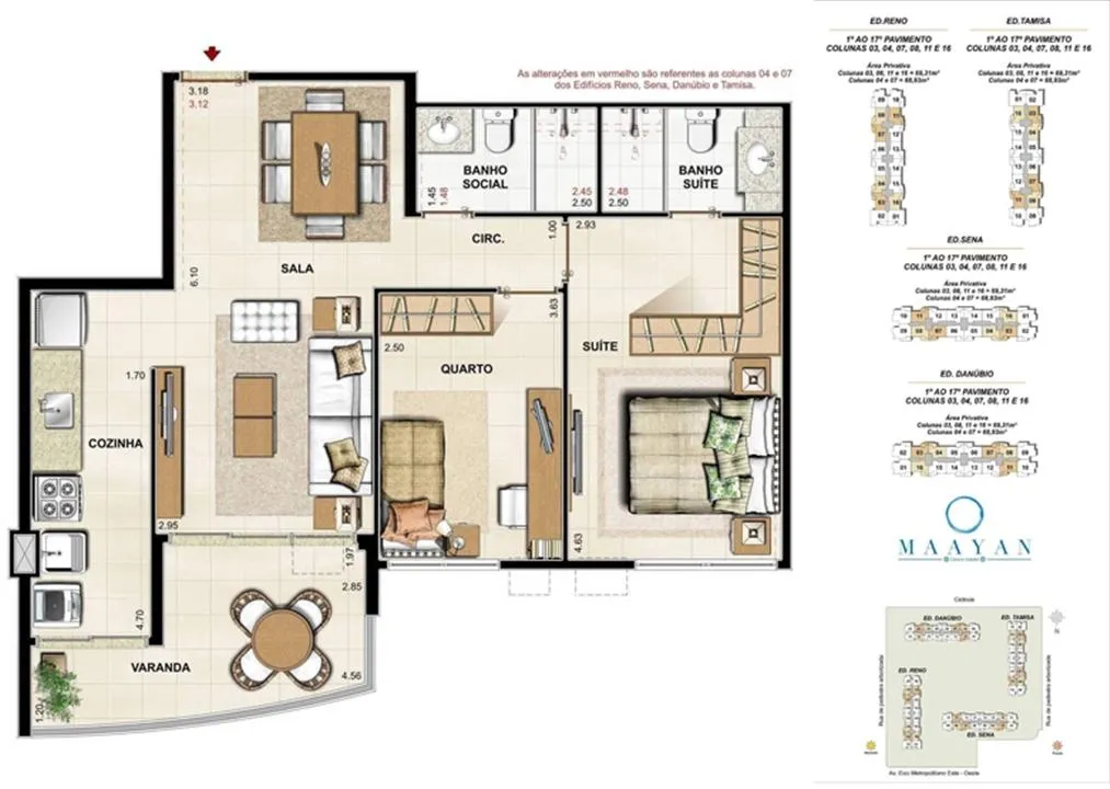 Furnished 69 m² apartment with 2 bedrooms and 2 baths — photo 17