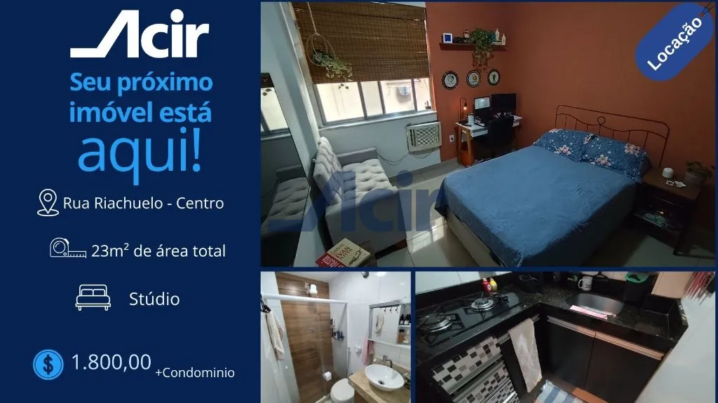 Furnished studio, 22 m², with a home office