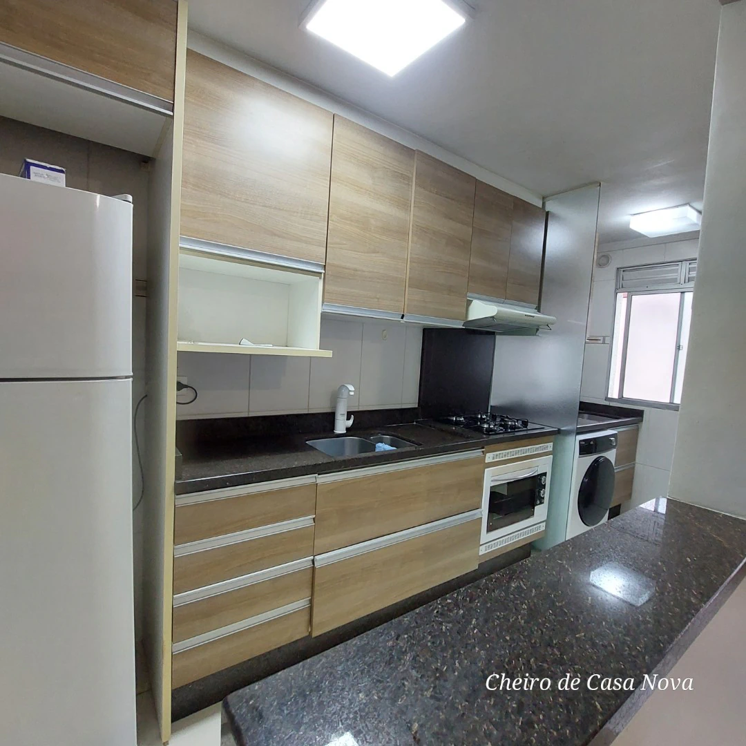 Apartamento mobiliado, 44 m², com máquina de lavar
