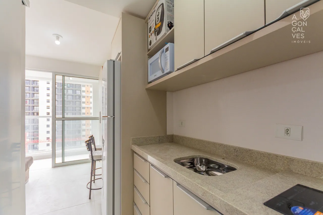 Studio mobiliado de 28 m², 1 quarto e varanda de vidro — photo 9