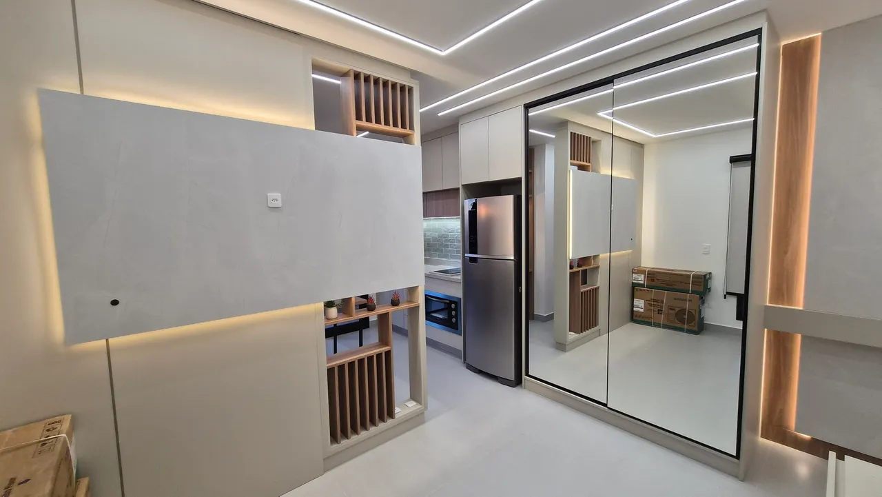 Apartamento mobiliado de 27 m² com 1 quarto e mesa de trabalho — photo 2