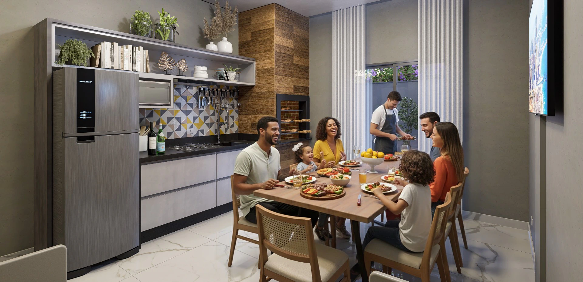 Apartamento mobiliado com 1 quarto e sacada envidraçada — photo 26