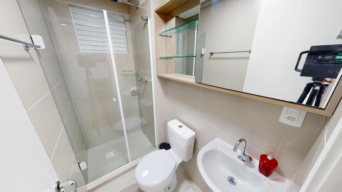 One-bedroom apartment with a washing machine in Curitiba — photo 15