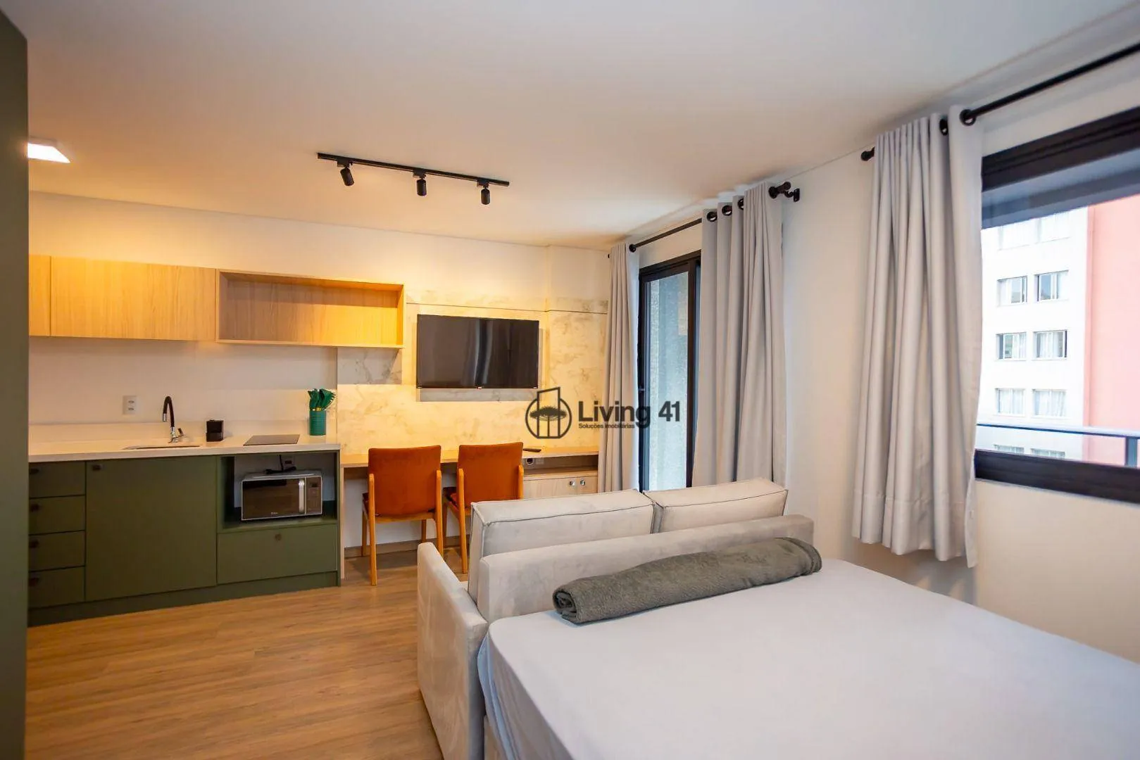 Studio mobiliado de 50 m² com 1 quarto e churrasqueira privativa — photo 10