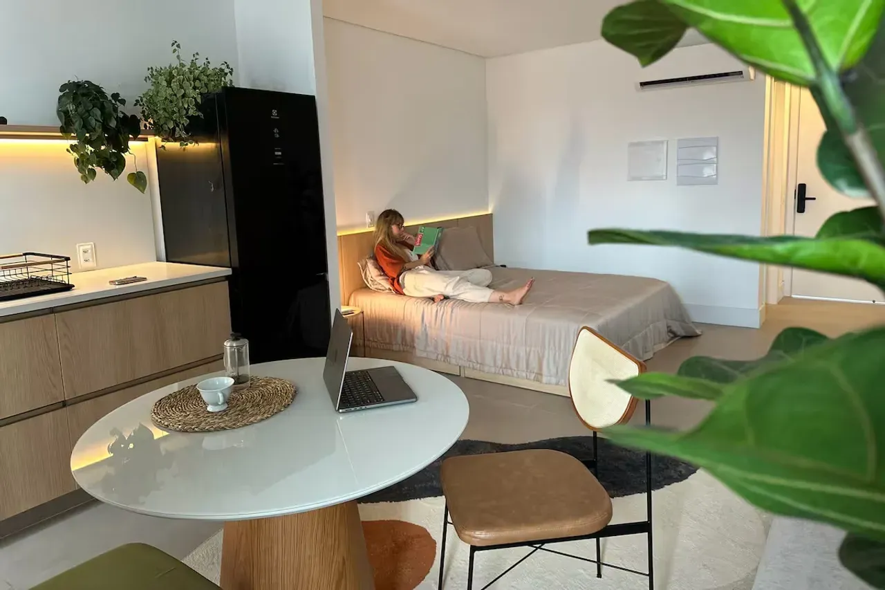 Estudio amueblado de 59 m² en 1.º piso con barbacoa — photo 21