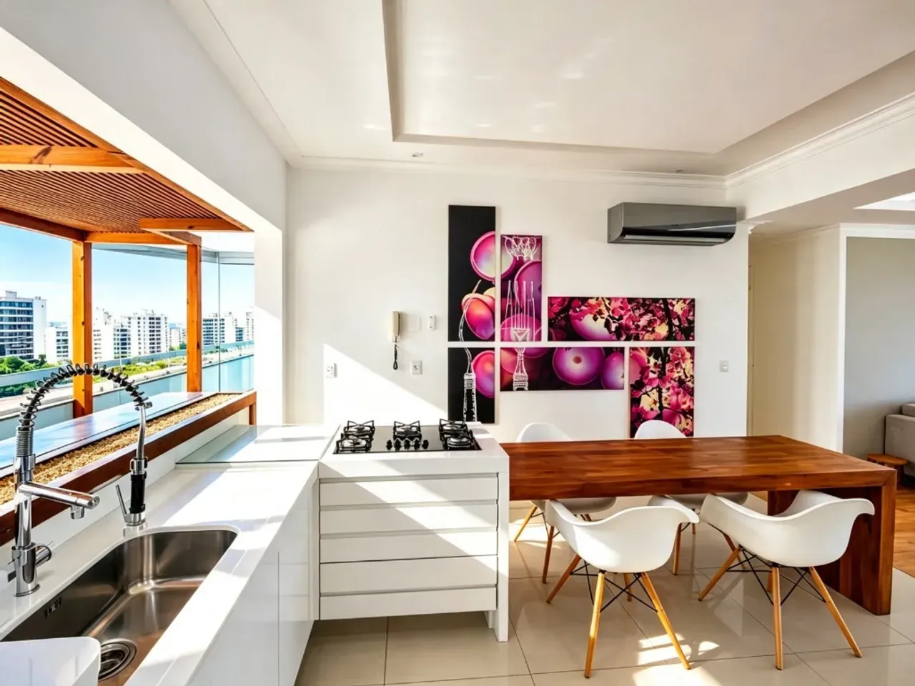 204 m² apartment with built-in grill on the balcony — photo 6