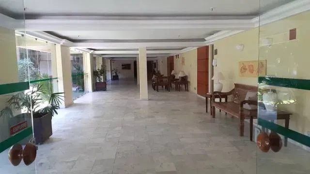 2-bedroom apartment in a building with a heated pool