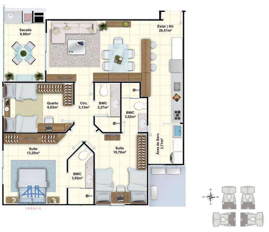 3-bedroom apartment with a private BBQ — photo 24