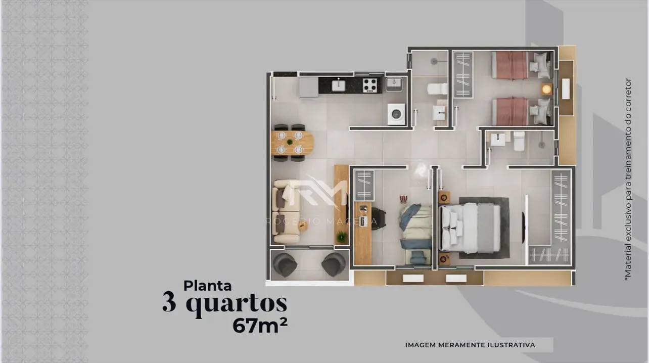 Apartment, 53 m², with a washing machine — photo 26