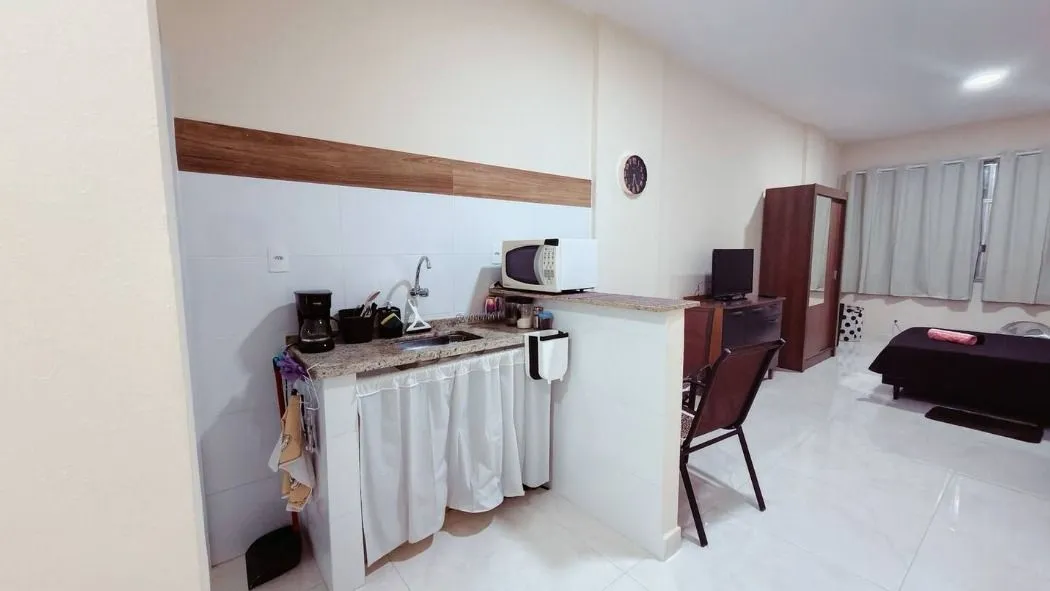 Furnished 1-bedroom apartment with a compact kitchenette — photo 2