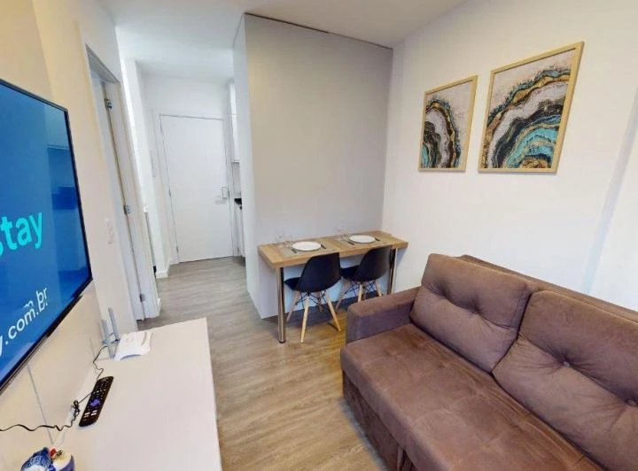 Furnished 1-bedroom apartment with no parking space