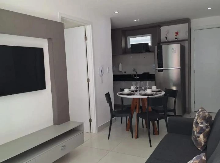 Apartamento mobiliado com 2 suítes e varanda gourmet