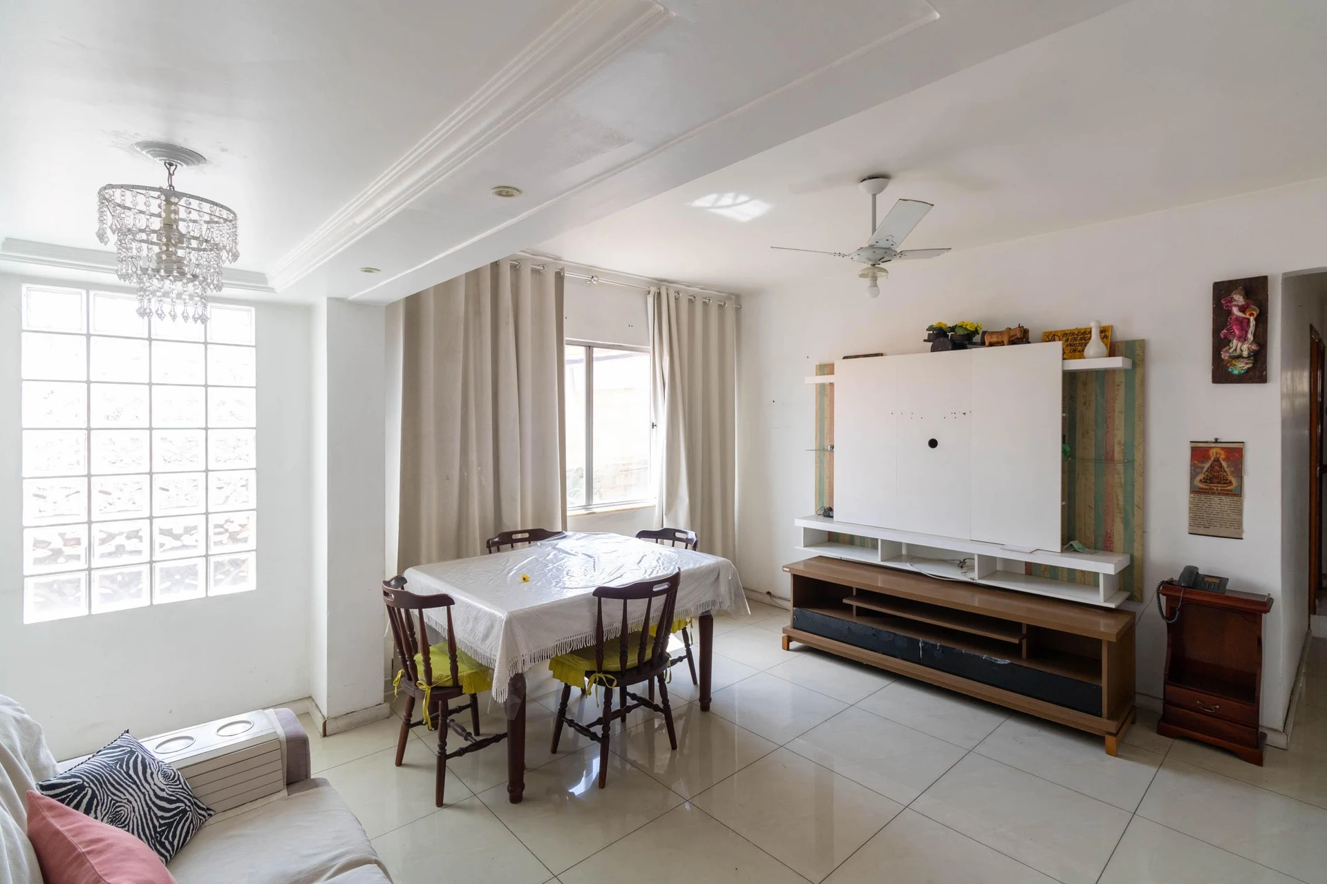 Furnished apartment, 90 m², with a washing machine