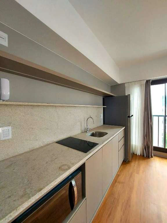 Furnished 1-bedroom apartment on the 12th floor with open kitchen — photo 3