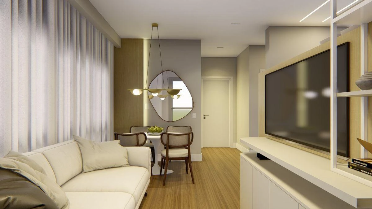 Furnished 137 m² apartment with a glassed-in balcony