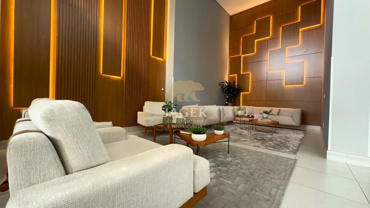 Furnished studio in a building with a gym