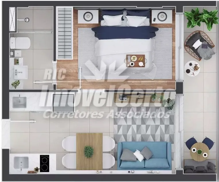 Apartamento de 1 quarto com varanda e 61 m², sem vaga — photo 11
