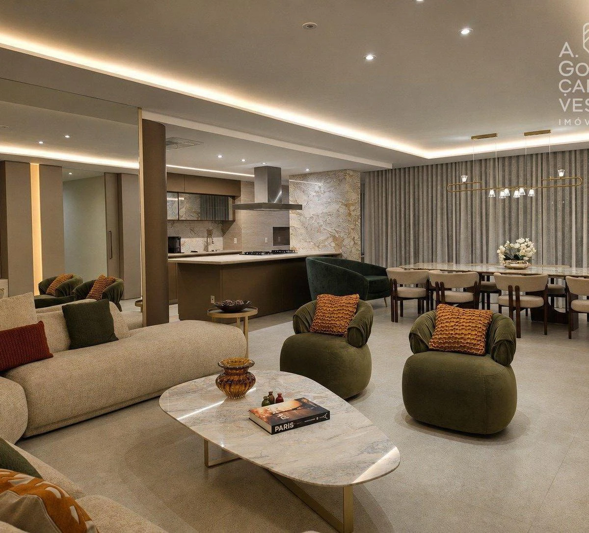 Furnished apartment with 3 en-suite bedrooms and 4 parking — photo 34