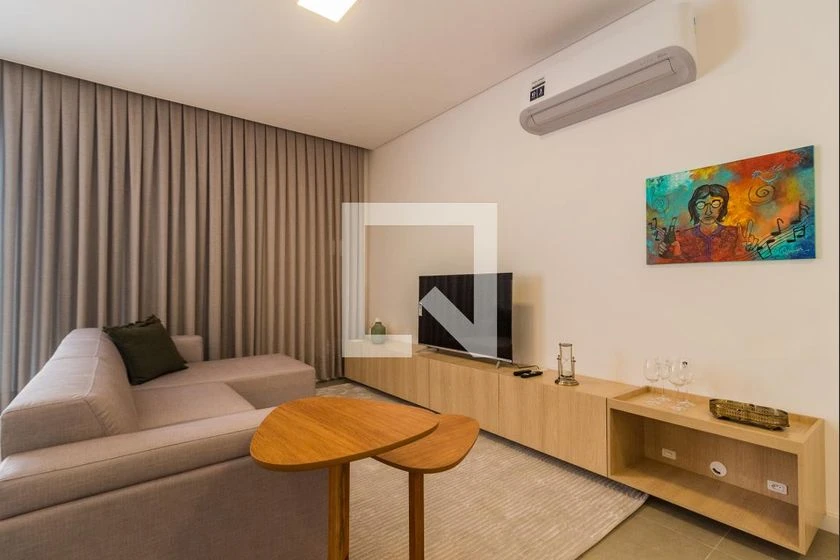 Furnished studio with 1 bedroom and open-plan kitchen — photo 7