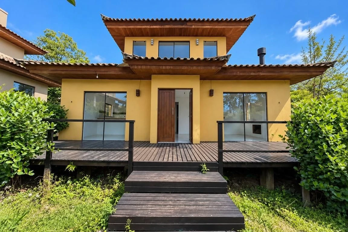 Balcony with a grill in a 2-bedroom house, 130 m² — photo 16