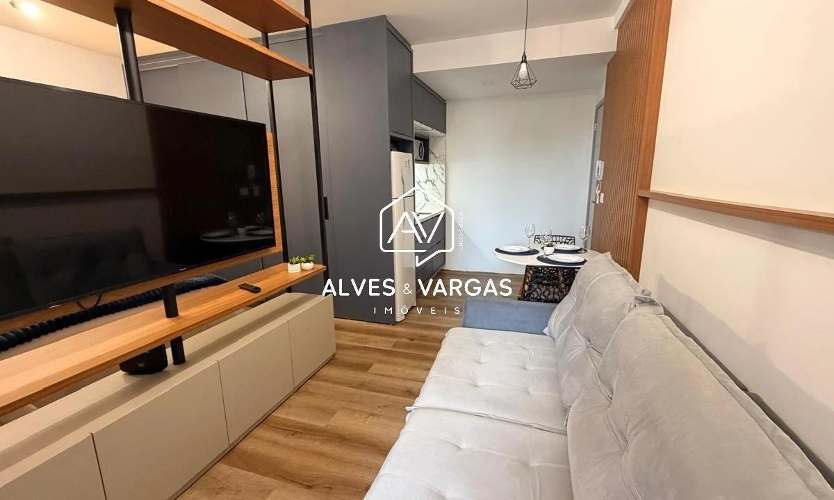 Furnished apartment, 34 m², with wood or laminate floors