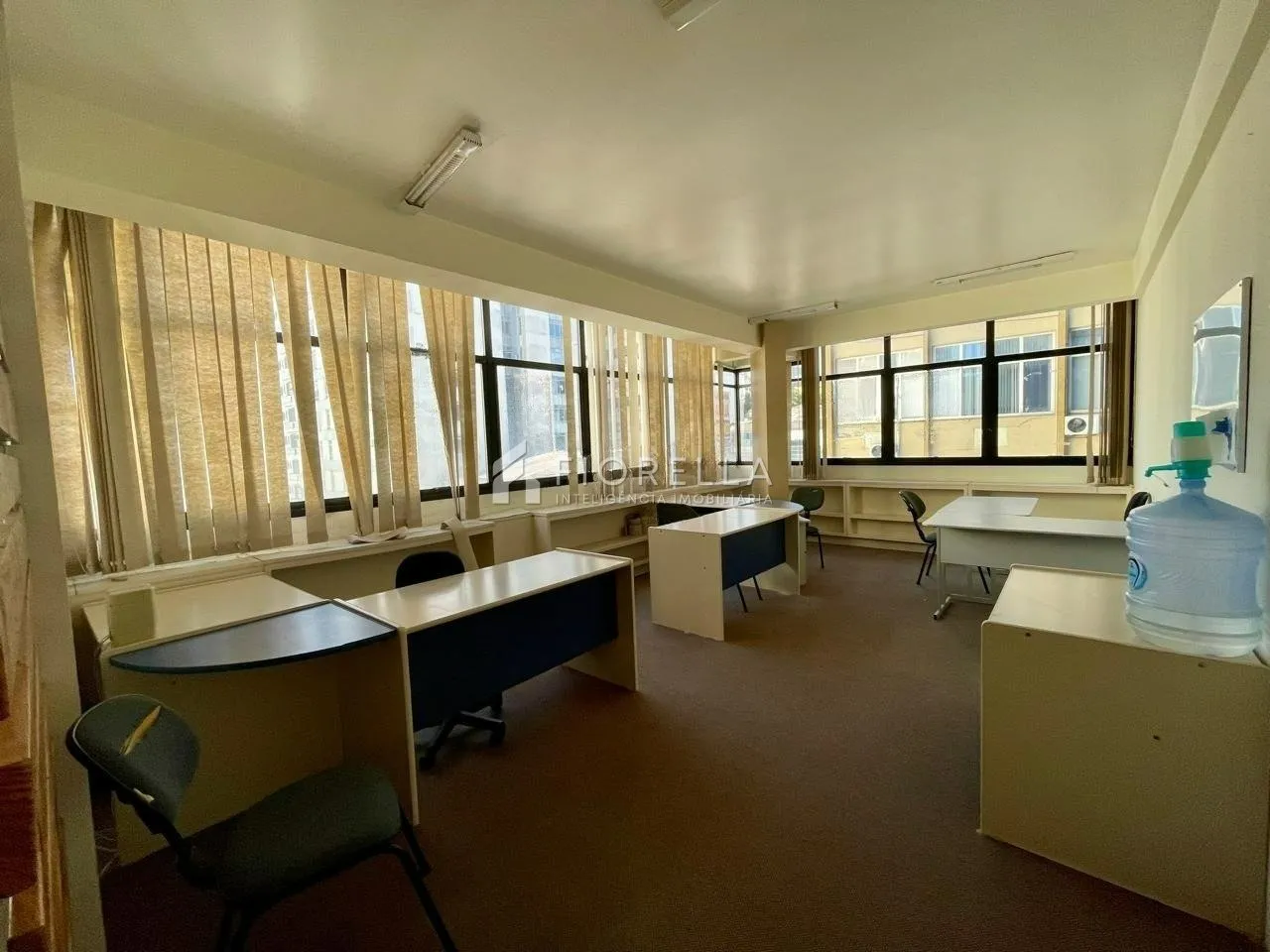 Unfurnished apartment with a home office and half-bath