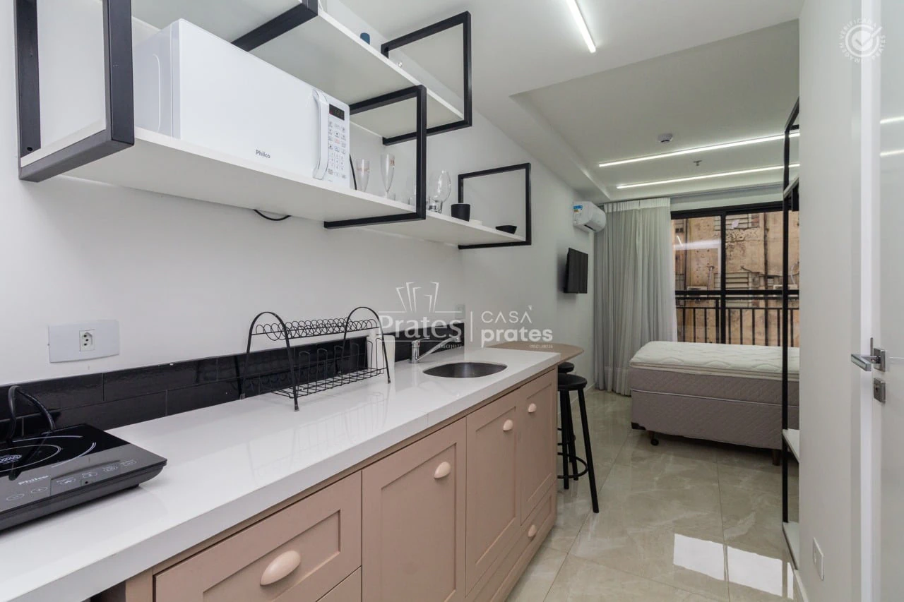 One-bedroom apartment with a washing machine in Curitiba — photo 2