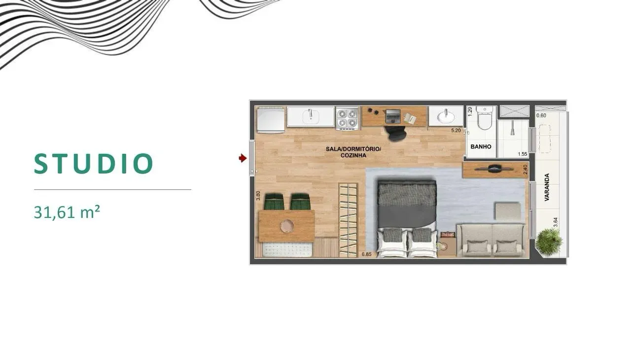 One-bedroom apartment with a home office in Rio de Janeiro — photo 22