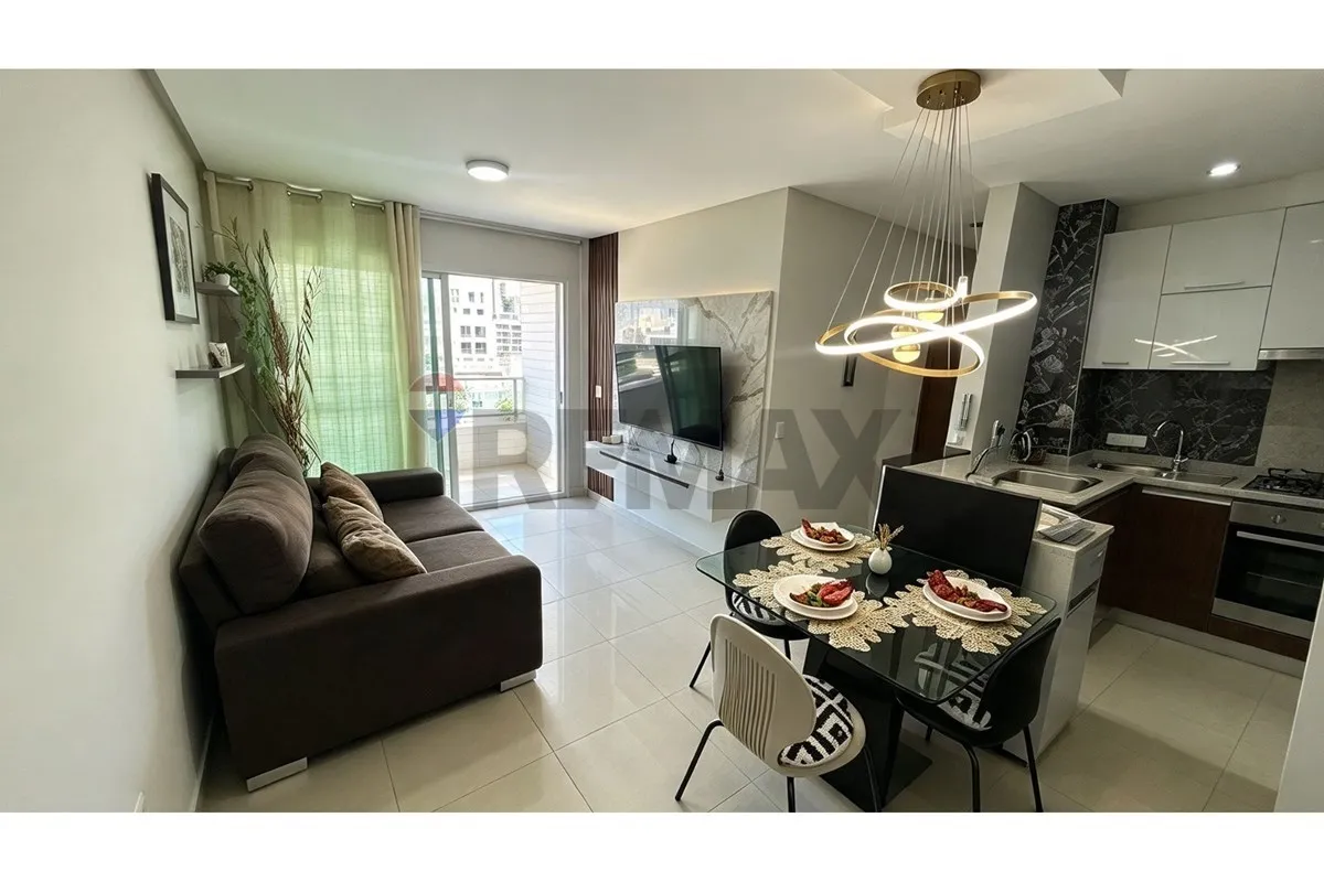 Washing machine in a one-bedroom apartment, 46 m²