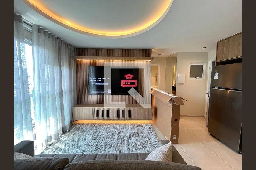 Apartamento mobiliado de 1 quarto em condomínio com academia