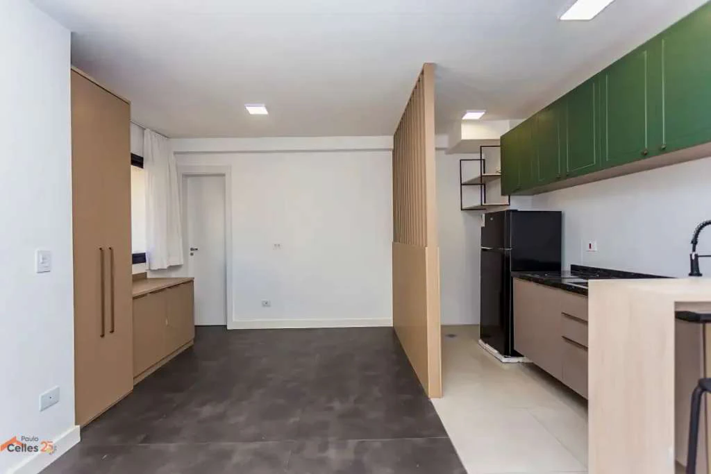 Furnished studio with balcony and an open-plan kitchen — photo 2
