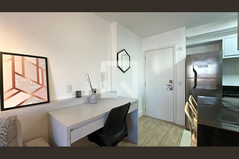 Furnished studio with an open-plan kitchen and 1 bath — photo 11