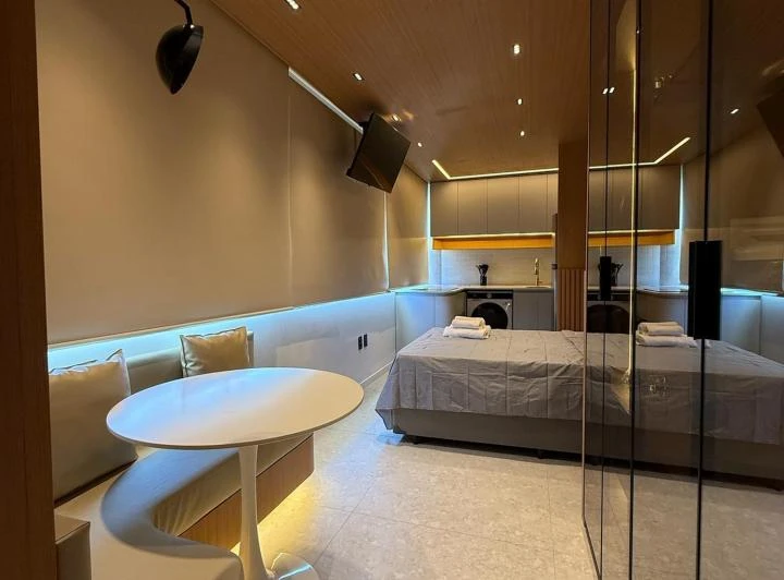 Apartamento amueblado de 28 m² con ducha de vidrio — photo 3