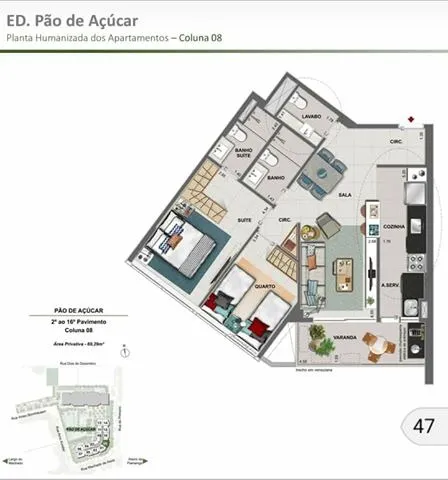 1 quarto e janelas do piso ao teto: apartamento de 70 m² — photo 15