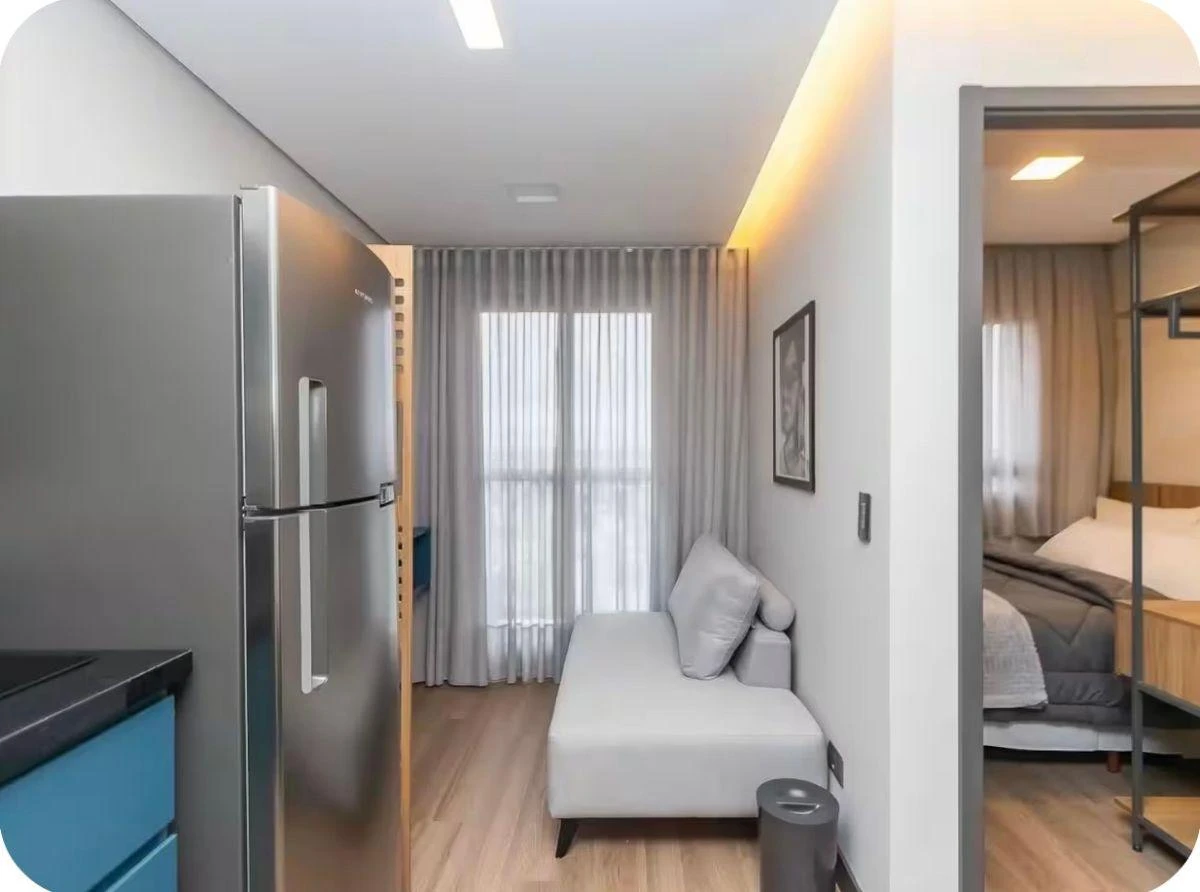 1 quarto e piso de madeira ou laminado: apartamento de 60 m² — photo 9