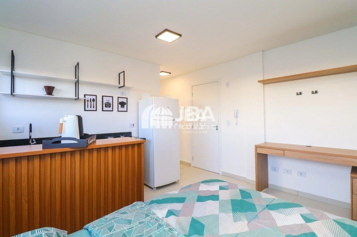 1-bedroom apartment with a glass-enclosed shower