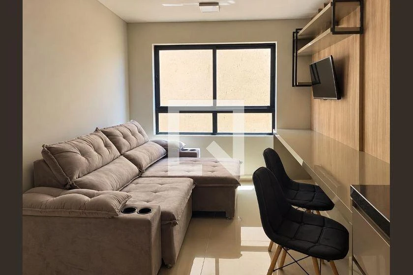Меблированная квартира 39 м² с кухней открытого типа