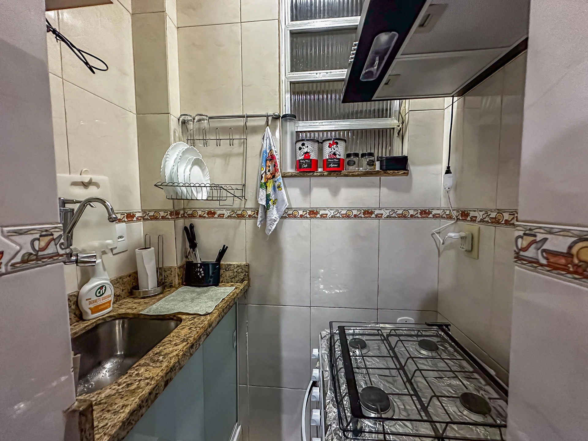 Furnished studio with 1 bedroom and 1 bathroom, gas stove — photo 7