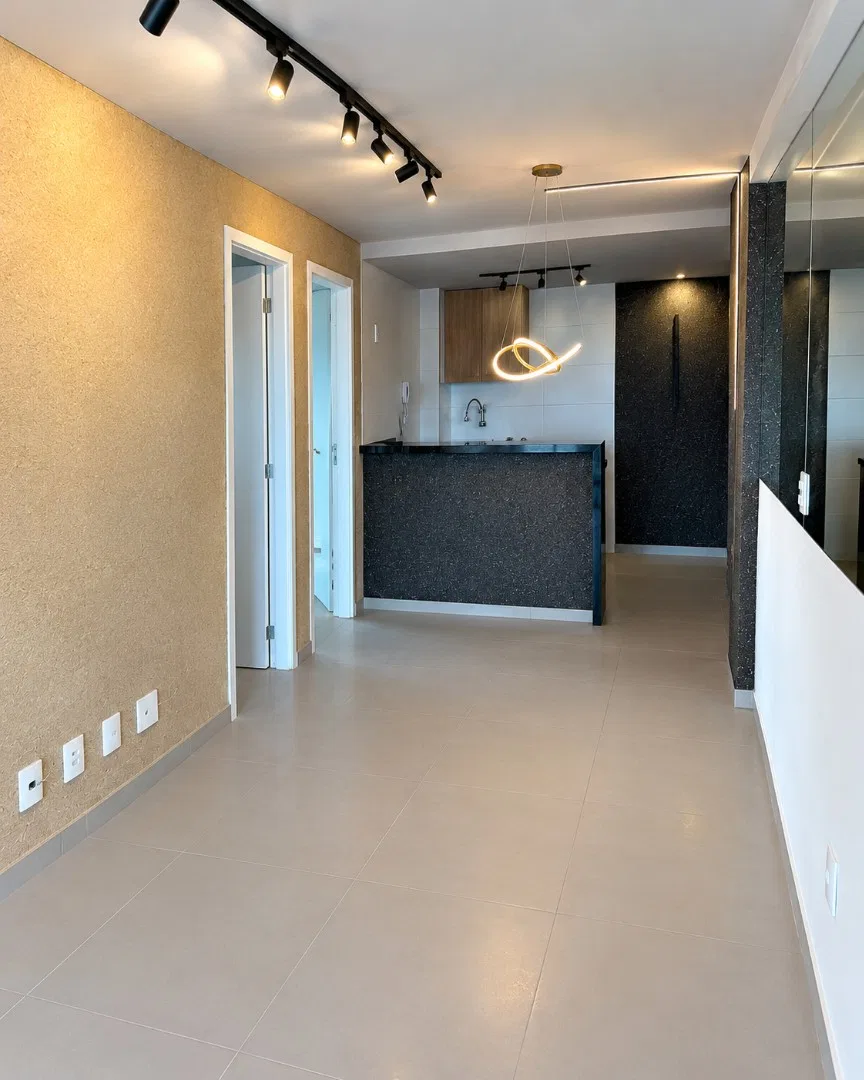 61 m² apartment with an open-plan kitchen and 2 bathrooms