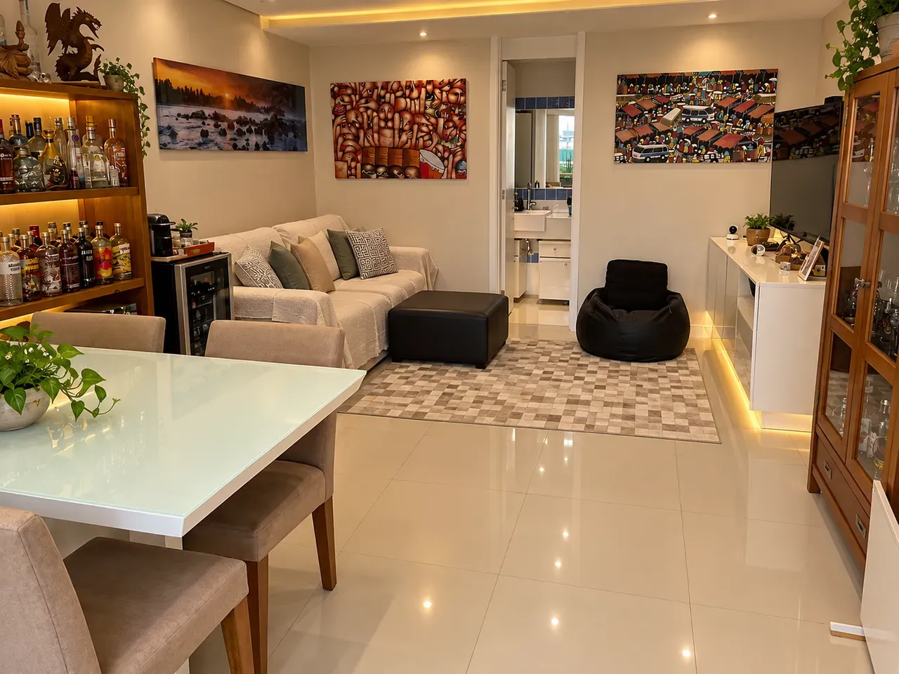 Furnished apartment, 138 m², with a grill on the balcony — photo 16